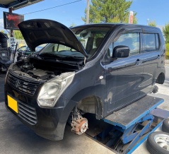 滋賀オートライフハノ　スズキ「ワゴンＲ」(ＭＨ34Ｓ)の車検＆整備とブレーキフルード交換