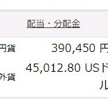 『【運用状況】累積配当金が4万5千ドルを超えました』の画像