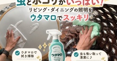 【照明カバー掃除】虫とホコリがいっぱい！リビング・ダイニングの照明をウタマロでスッキリ