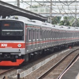 『【車内画像も】205系横浜線H1編成前面ロゴ設置』の画像
