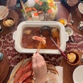 オット氏誕生日おめでとうごはん、昼の部（カニ鍋）＆夜の部（焼き肉）
