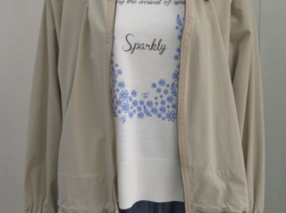 ディセット、撥水ライトクロスストレッチフーディブルゾン