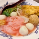 バンコクの８年連続ビブグルマン「林老五」にて紅腐乳麺「イエンターフォー」を生麺センヤイで