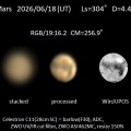火星　UT2026/06/18　シーズン初撮影