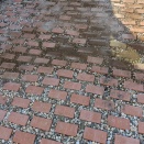 駐車場のレンガ目地