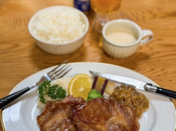 自宅めし　高座豚ポークソテー