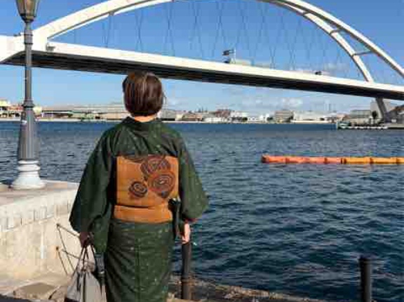 普段着物でホームパーティーへ♪