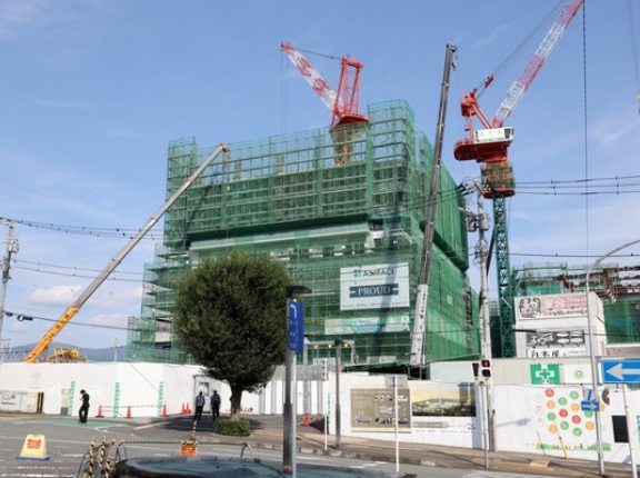 地上24階「プラウドタワー三島」の建設状況！静岡県三島市最高層タワマン（2026.10.17）