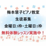 梅本慧子ピアノ教室公式ブログ | 練馬区石神井公園・練馬高野台