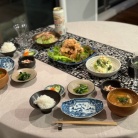 だんなさま作、居酒屋さん風の夜ごはん