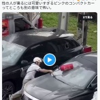 中国人さん、充電ステーションが埋まっていてブチギレ、フロントガラスを叩き壊す