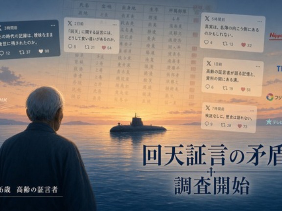 【衝撃】「回天搭乗員でもう少しで出撃するとこだった」96歳の証言が完全に史実と矛盾…UTYテレビ山梨が謝罪・調査開始で大炎上の全真相