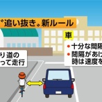 警察「自転車追い抜き新ルール作ったら、黄色線はみだしばかりで交通違反が増えたので黄色から白色に塗り替えます！！！」