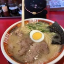 クロは、ワンコインでラーメン食べる🍜＠ラーメンタロー