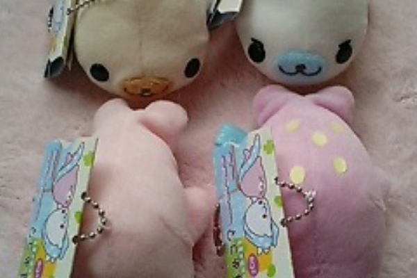 まめゴマ　ピンク色 まめゴマ ぬいぐるみ さくら ピンク 白 （まめごま マリンルック