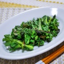 菜の花のガーリックオイル炒め（ピエトロガーリックオイル使用）&「ハンバーグ海老フライ弁当」