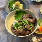 牛とろろ丼の夜ごはん