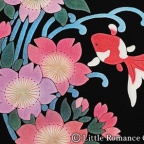 レディース和柄長袖Ｔシャツ／流水桜金魚