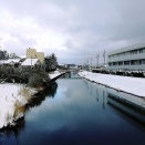 美しい雪の富来川