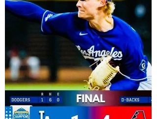 ドジャース　Dバックスに逆転負け