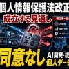 【悲報】個人情報保護法改正案　成立する見通し　AI開発や統計作成が目的であれば本人の同意なく個人データ第三者提供