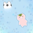 川を流れる