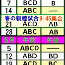 4月・5月の練習コート
