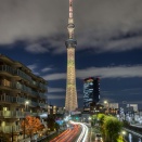 柳島歩道橋から撮影した逆さクリスマス特別ライティング（2025年11月26日）