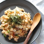 夏休みのお昼ごはんにもおすすめ【明太バターライス】ととにかく汗が止まらない話、試作していた晩ごはん