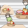 お父さんのお菓子を静かに奪い合う兄妹の末路をご覧ください