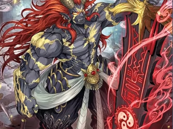 【遊戯王OCG情報】『金神の戦鬼 アカスナ』、『鬼神 朱沙之王』の設定画を公開！
