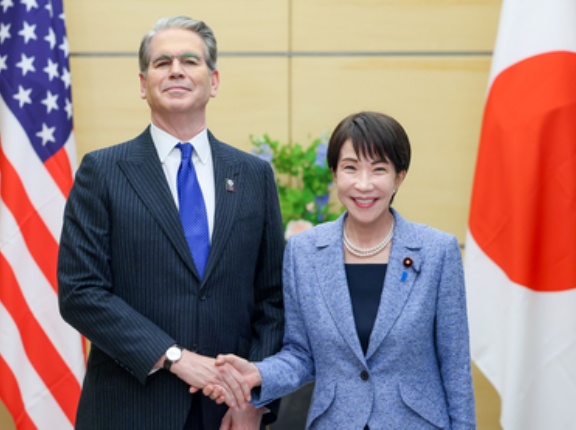 日経平均は朝方の波乱含みの攻防は早々に決着 米ベッセント財務長官来日