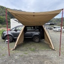 カーサイドシェルター試し張り