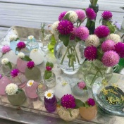 テーブルの花