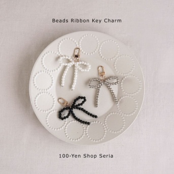【セリア】流行りの韓国風『ビーズリボン』が100円！可愛すぎて思わず全色買い！