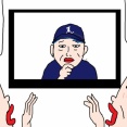 ヒロシ　ベンチにいる