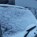 散歩を少々！ 　静けさの中　昨日　緩んで冷え固まった雪が良い音を立てた(^_^)