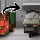 『昔懐かしい三輪車を改造して世界最小のキャンピングカーを作ってみた』の画像