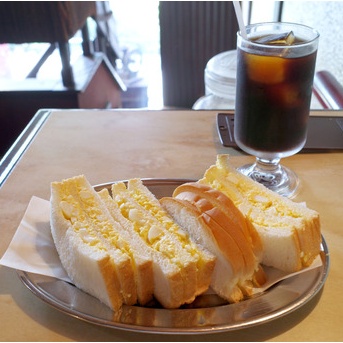 懐かしい味のたまごサンド／珈琲専門店 蘭（中区丸の内）