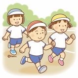『【クリップアート】かけっこ・徒競走をする子どもたちのイラスト』の画像