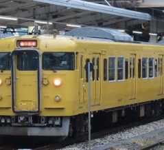 岡山所属115系4両編成の定期運用が終了