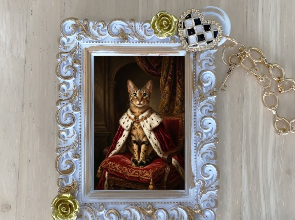 エジプシャンマウのルネサンス肖像画バッグチャームができました！