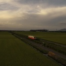 関東鉄道の夕暮れ