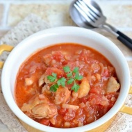 【トマト煮込み】フライパンでパパっと簡単！！鶏もも肉のトマト煮込みの作り方