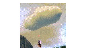 ネコ島じゃなくて恋咲島の上空に浮かぶ雲