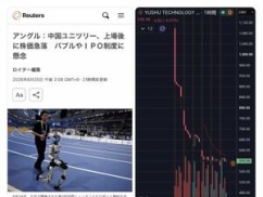 【ニュース】 日本のマスコミ「日本の技術は遅れてる!中国ロボット凄い!」上場直後に一瞬で大暴落wwww 【ニュース】 日本のマスコミ「日本の技術は遅れてる!中国ロボット凄い!」上場直後に一瞬で大暴落wwww