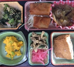 春巻きと南瓜サラダ