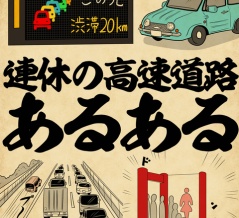 連休の高速道路あるあるでござる