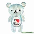 2026 I ♥ Texas Crystal Bear Magnet
