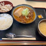 入間市　モツ煮込み定食みつ子